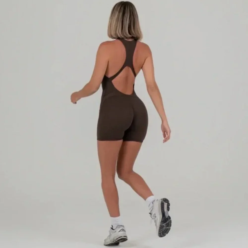Davis Active Tank Romper Brown M/L - Picture 2 of 7